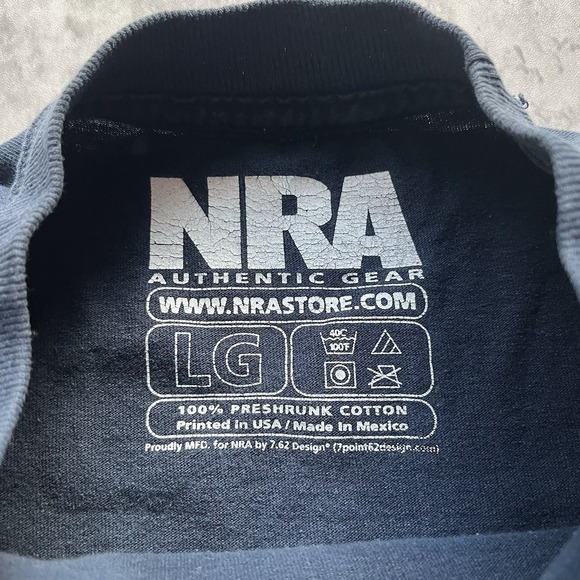 NRA National Rifle Association Shirt Mens L Black Graphic Eagle Freedom 1871 - Picture 3 of 8